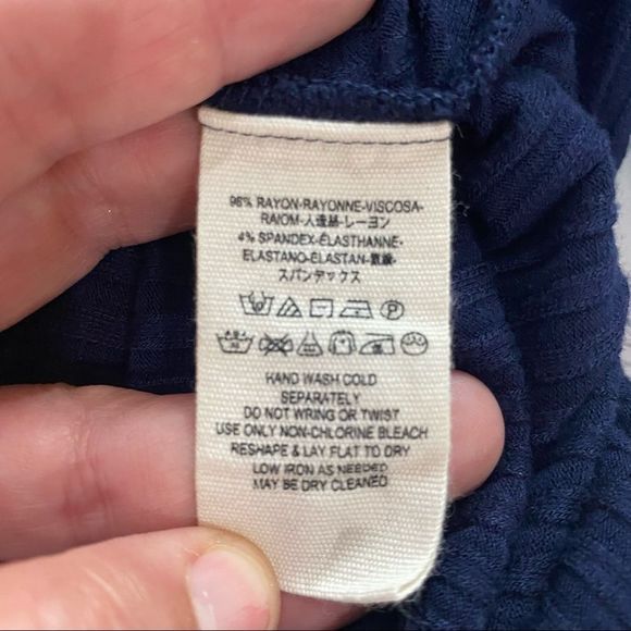 Free People Copa Banana Blue Ribbed Keyhole Tunic - Picture 11 of 11